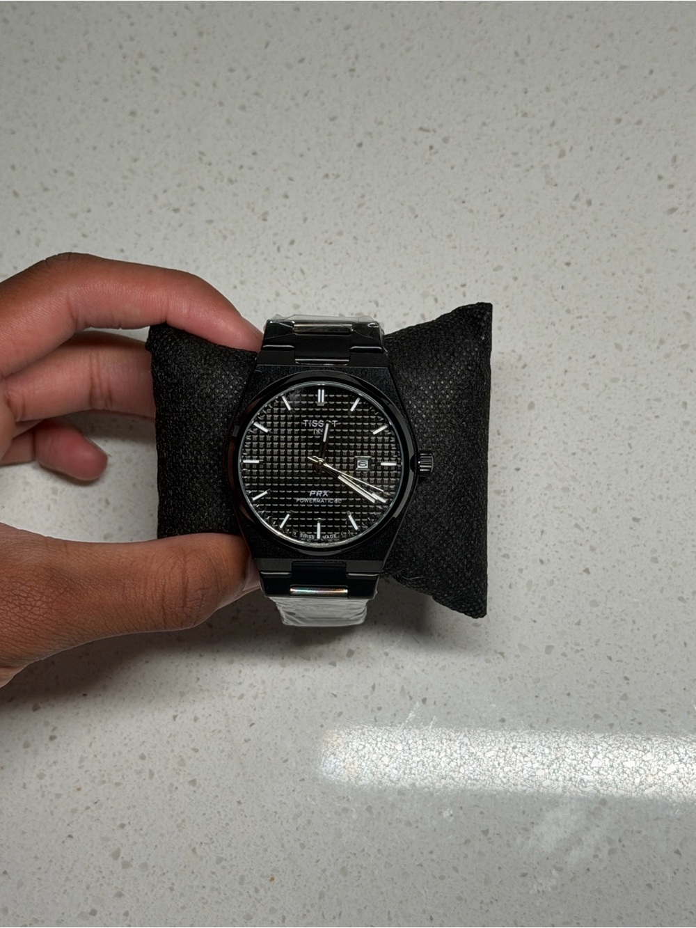 Tisscot PRX Black Men's Stainless Steel Watch